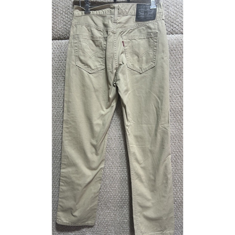 Levi's Strauss 514 Straight Front Cotton Pants Tan Men's Size 29x30